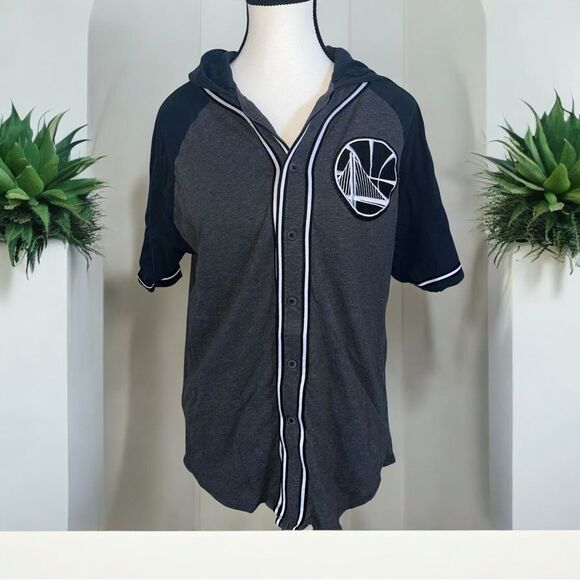 Used Mitchell & Ness Warriors Keeping Score Hooded Shirt Size Medium Unisex - Picture 1 of 9
